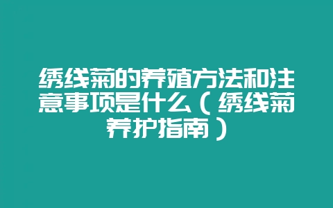 绣线菊的养殖方法和注意事项是什么（绣线菊养护指南）-会东网