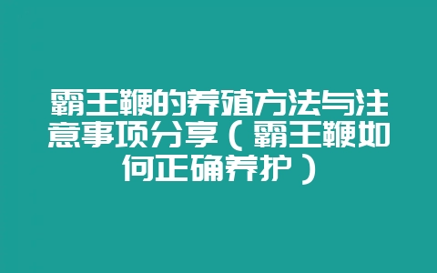 霸王鞭的养殖方法与注意事项分享(霸王鞭如何正确养护)-会东网