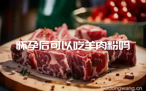 怀孕后可以吃羊肉粉吗-会东网