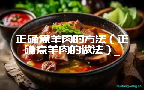正确煮羊肉的方法(正确煮羊肉的做法)_-会东网