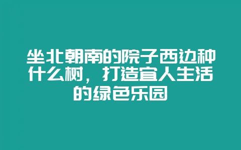 坐北朝南的院子西边种什么树，打造宜人生活的绿色乐园-会东网