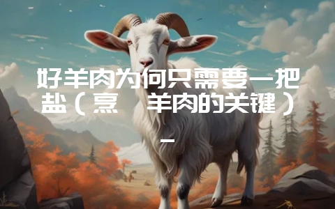 好羊肉为何只需要一把盐（烹饪羊肉的关键）_-会东网