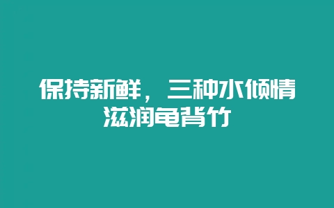 保持新鲜,三种水倾情滋润龟背竹插图 保持新鲜,三种水倾情滋润龟背竹插图