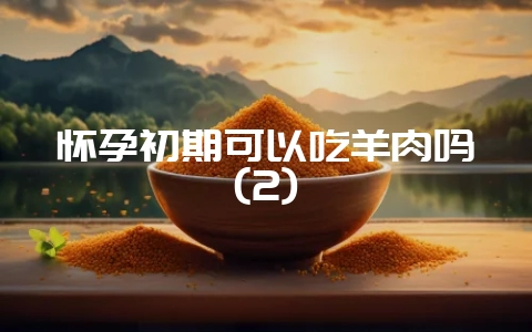 怀孕初期可以吃羊肉吗(2)-会东网