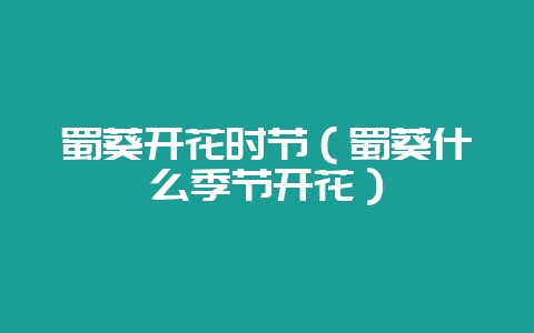 蜀葵开花时节(蜀葵什么季节开花)-会东网