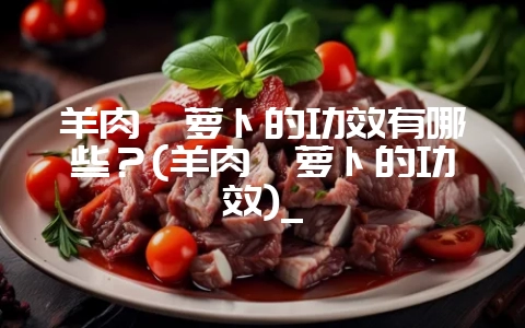 羊肉炖萝卜的功效有哪些?(羊肉炖萝卜的功效)_-会东网