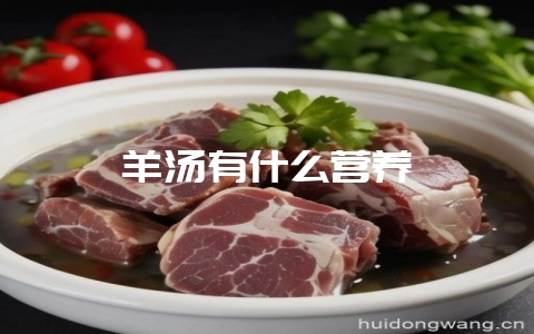 羊汤有什么营养-会东网