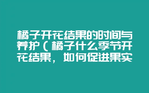 橘子开花结果的时间与养护（橘子什么季节开花结果，如何促进果实-会东网