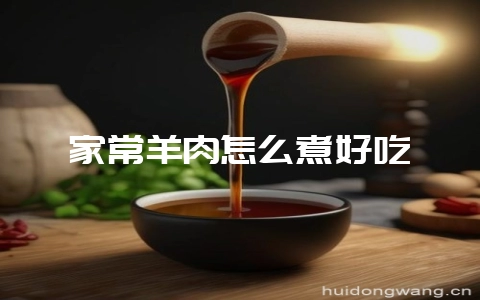 家常羊肉怎么煮好吃-会东网