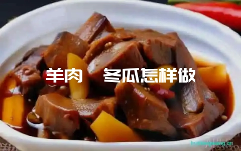 羊肉炖冬瓜怎样做-会东网