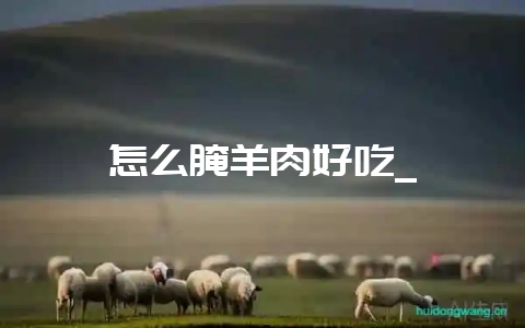 怎么腌羊肉好吃_-会东网
