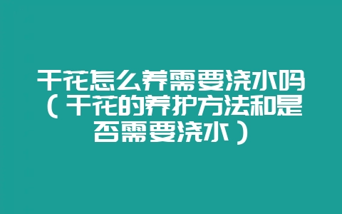 干花怎么养需要浇水吗（干花的养护方法和是否需要浇水）-会东网