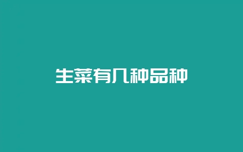生菜有几种品种-会东网