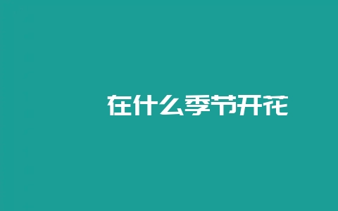 菡萏在什么季节开花-会东网
