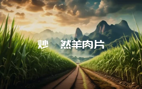 炒孜然羊肉片-会东网