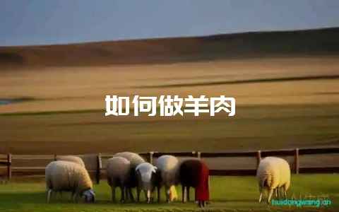 如何做羊肉-会东网