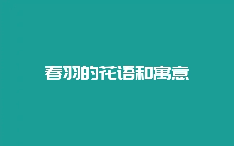 春羽的花语和寓意-会东网