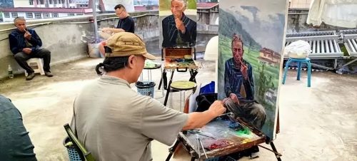 会东县政协诗书画院:重走长征之路写生团冕宁桥镇活动简报插图7 会东县政协诗书画院:重走长征之路写生团冕宁桥镇活动简报插图7