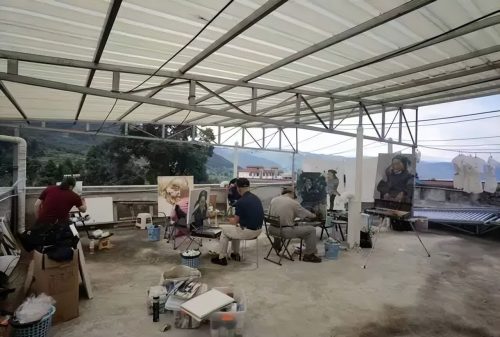 会东县政协诗书画院:重走长征之路写生团冕宁桥镇活动简报插图9 会东县政协诗书画院:重走长征之路写生团冕宁桥镇活动简报插图9